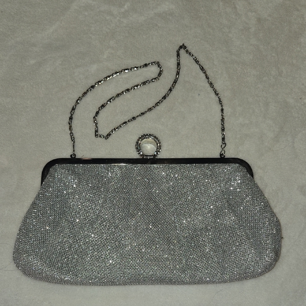 Elegant Silver Evening Clutch